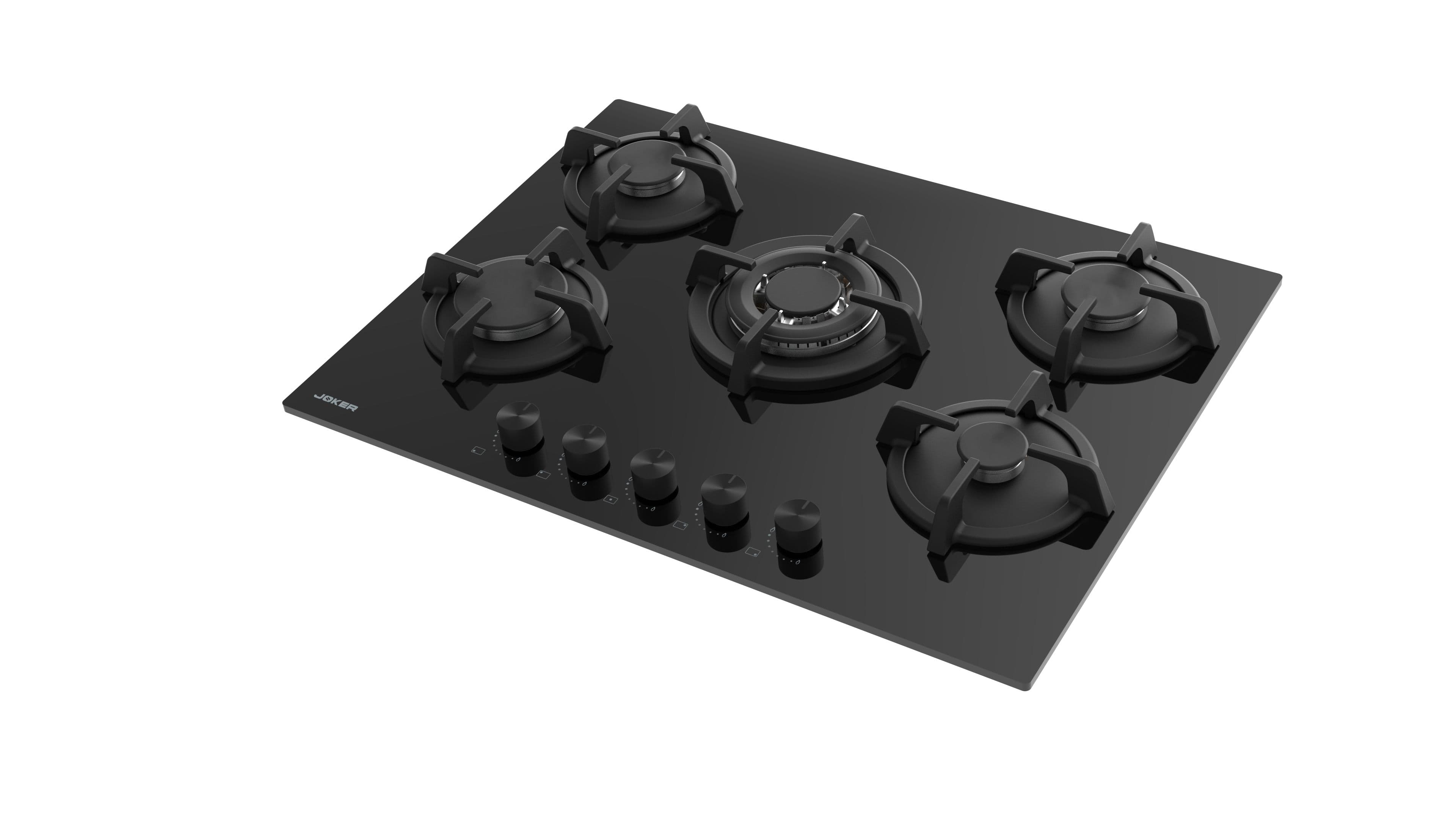 Plaque Gaz Santa 5 Feux Noir 70 cm — Grilles Fonte FFD