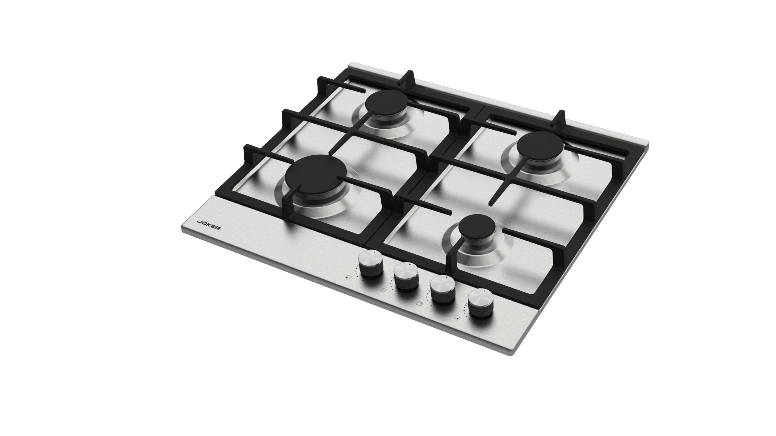 Plaque Gaz 4 Feux 60 cm — Grilles Fonte — JP-604F